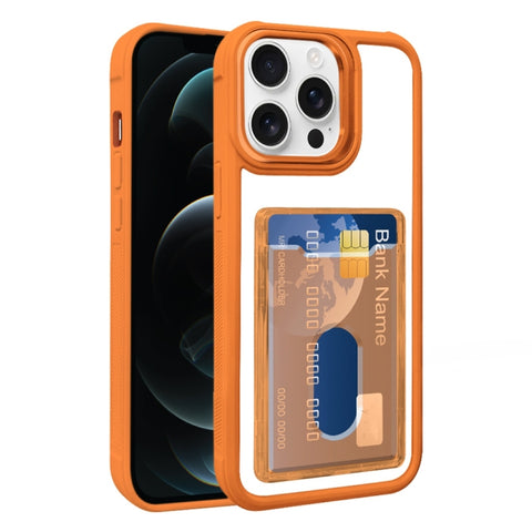 Electroplated Card Bag Acrylic Hybrid TPU Phone Case, For iPhone 12, For iPhone 12 Pro Max, For iPhone 12 Pro, For iPhone 11 Pro Max, For iPhone 11