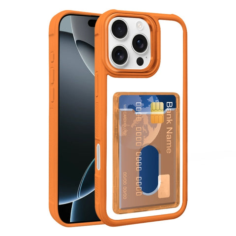 Electroplated Card Bag Acrylic Hybrid TPU Phone Case, For iPhone 18 Pro / 17 Pro, For iPhone 18 Pro Max, For iPhone 17 Pro Max, For iPhone 17, For iPhone 17 Air, For iPhone 16 Pro Max