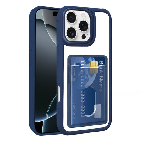 Electroplated Card Bag Acrylic Hybrid TPU Phone Case, For iPhone 18 Pro / 17 Pro, For iPhone 18 Pro Max, For iPhone 17 Pro Max, For iPhone 17, For iPhone 17 Air, For iPhone 16 Pro Max