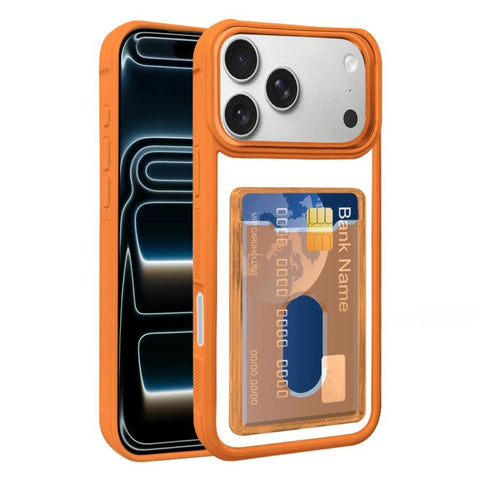 Electroplated Card Bag Acrylic Hybrid TPU Phone Case, For iPhone 18 Pro / 17 Pro, For iPhone 18 Pro Max, For iPhone 17 Pro Max, For iPhone 17, For iPhone 17 Air, For iPhone 16 Pro Max