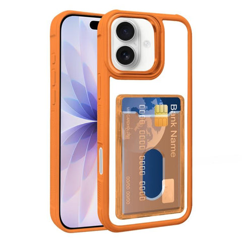Electroplated Card Bag Acrylic Hybrid TPU Phone Case, For iPhone 18 Pro / 17 Pro, For iPhone 18 Pro Max, For iPhone 17 Pro Max, For iPhone 17, For iPhone 17 Air, For iPhone 16 Pro Max
