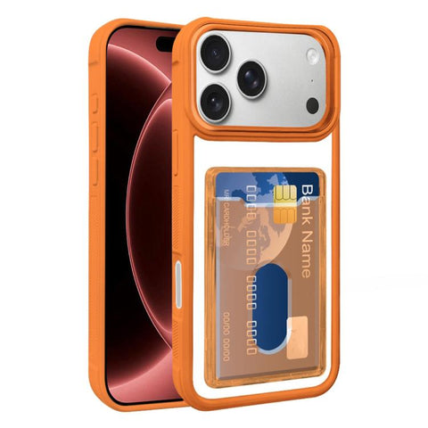 Electroplated Card Bag Acrylic Hybrid TPU Phone Case, For iPhone 18 Pro / 17 Pro, For iPhone 18 Pro Max, For iPhone 17 Pro Max, For iPhone 17, For iPhone 17 Air, For iPhone 16 Pro Max
