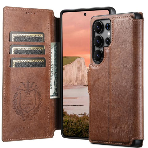 Suteni Q05 2-in-1 Multi-function Detachable Wallet MagSafe Phone Case, For Samsung Galaxy S26 Ultra 5G, For Samsung Galaxy S25 Ultra 5G, For Samsung Galaxy S24 Ultra 5G, For Samsung Galaxy S23 Ultra 5G, For Samsung Galaxy S22 Ultra 5G