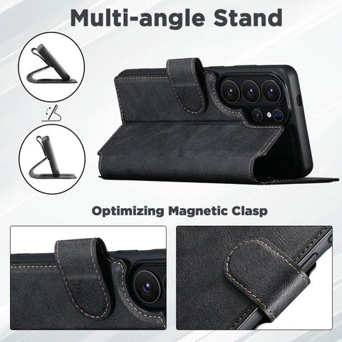 Suteni Q05 2-in-1 Multi-function Detachable Wallet MagSafe Phone Case, For Samsung Galaxy S26 Ultra 5G, For Samsung Galaxy S25 Ultra 5G, For Samsung Galaxy S24 Ultra 5G, For Samsung Galaxy S23 Ultra 5G, For Samsung Galaxy S22 Ultra 5G