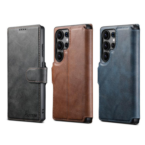 Suteni Q05 2-in-1 Multi-function Detachable Wallet MagSafe Phone Case, For Samsung Galaxy S26 Ultra 5G, For Samsung Galaxy S25 Ultra 5G, For Samsung Galaxy S24 Ultra 5G, For Samsung Galaxy S23 Ultra 5G, For Samsung Galaxy S22 Ultra 5G