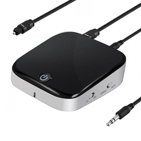 2 in 1 Fiber Optic Bluetooth 5.0 Audio Receiver/Transmitter, black