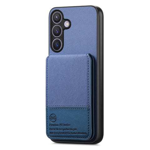 Twill Fabric Leather Vertical Flip RFID Card Bag Phone Case, For Samsung Galaxy A57 5G, For Samsung Galaxy A37 5G, For Samsung Galaxy A56 5G, For Samsung Galaxy A26, For Samsung Galaxy A36, For Samsung Galaxy S25+ 5G