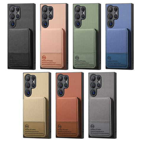 Twill Fabric Leather Vertical Flip RFID Card Bag Phone Case, For Samsung Galaxy A57 5G, For Samsung Galaxy A37 5G, For Samsung Galaxy A56 5G, For Samsung Galaxy A26, For Samsung Galaxy A36, For Samsung Galaxy S25+ 5G