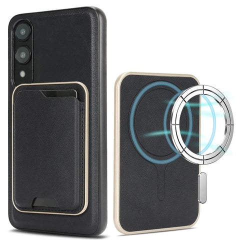 Kalebol Slim MagSafe Ring Magnetic Card Bag Leather Phone Case, For Samsung Galaxy S26 Ultra 5G, For Samsung Galaxy S25 Edge 5G, For Samsung Galaxy S25 5G, For Samsung Galaxy S25+ 5G, For Samsung Galaxy S25 Ultra 5G, For Samsung Galaxy S24 Ultra 5G    ...