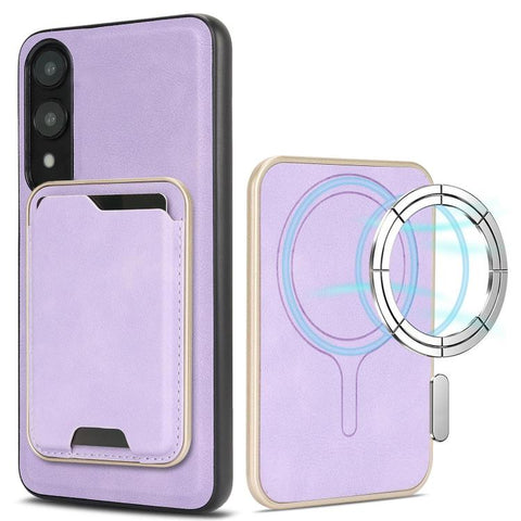 Kalebol Slim MagSafe Ring Magnetic Card Bag Leather Phone Case, For Samsung Galaxy S26 Ultra 5G, For Samsung Galaxy S25 Edge 5G, For Samsung Galaxy S25 5G, For Samsung Galaxy S25+ 5G, For Samsung Galaxy S25 Ultra 5G, For Samsung Galaxy S24 Ultra 5G    ...