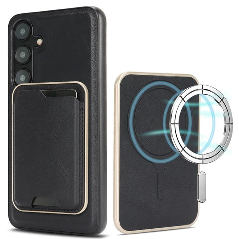 Kalebol Slim MagSafe Ring Magnetic Card Bag Leather Phone Case, For Samsung Galaxy S26 Ultra 5G, For Samsung Galaxy S25 Edge 5G, For Samsung Galaxy S25 5G, For Samsung Galaxy S25+ 5G, For Samsung Galaxy S25 Ultra 5G, For Samsung Galaxy S24 Ultra 5G    ...