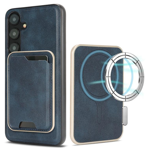 Kalebol Slim MagSafe Ring Magnetic Card Bag Leather Phone Case, For Samsung Galaxy S26 Ultra 5G, For Samsung Galaxy S25 Edge 5G, For Samsung Galaxy S25 5G, For Samsung Galaxy S25+ 5G, For Samsung Galaxy S25 Ultra 5G, For Samsung Galaxy S24 Ultra 5G    ...