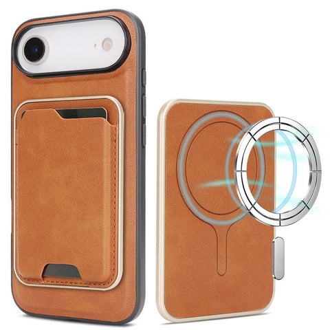 Kalebol Slim MagSafe Ring Magnetic Card Bag Leather Phone Case, For iPhone Duo, For iPhone 18 Pro, For iPhone 18 Pro Max, For iPhone 17 Pro Max, For iPhone 17 Pro, For iPhone 17, For iPhone Air