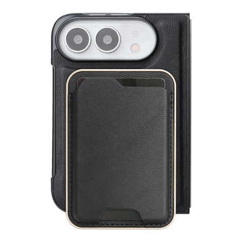 Kalebol Slim MagSafe Ring Magnetic Card Bag Leather Phone Case, For iPhone Duo, For iPhone 18 Pro, For iPhone 18 Pro Max, For iPhone 17 Pro Max, For iPhone 17 Pro, For iPhone 17, For iPhone Air