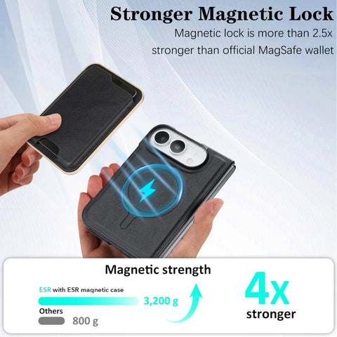 Kalebol Slim MagSafe Ring Magnetic Card Bag Leather Phone Case, For iPhone Duo, For iPhone 18 Pro, For iPhone 18 Pro Max, For iPhone 17 Pro Max, For iPhone 17 Pro, For iPhone 17, For iPhone Air