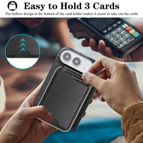 Kalebol Slim MagSafe Ring Magnetic Card Bag Leather Phone Case, For iPhone Duo, For iPhone 18 Pro, For iPhone 18 Pro Max, For iPhone 17 Pro Max, For iPhone 17 Pro, For iPhone 17, For iPhone Air