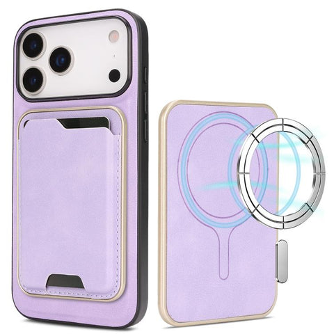 Kalebol Slim MagSafe Ring Magnetic Card Bag Leather Phone Case, For iPhone Duo, For iPhone 18 Pro, For iPhone 18 Pro Max, For iPhone 17 Pro Max, For iPhone 17 Pro, For iPhone 17, For iPhone Air