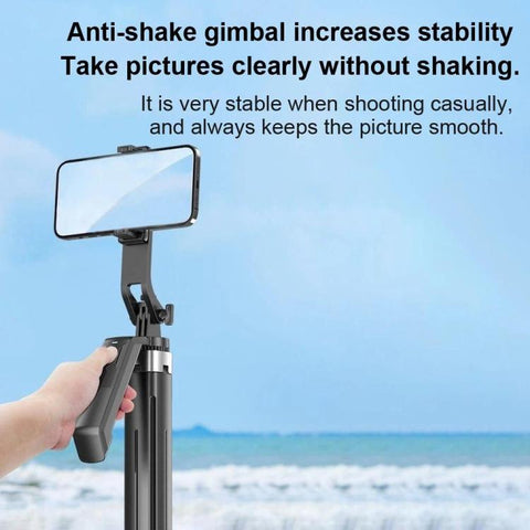 P18 Portable Travel Selfie Stick Retractable Anti-Shake Gimbal Phone Holder, P18