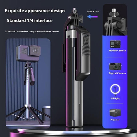 P18 Portable Travel Selfie Stick Retractable Anti-Shake Gimbal Phone Holder, P18