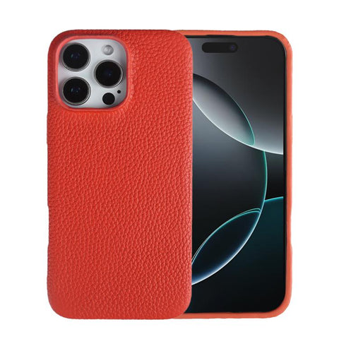 Litchi Texture Genuine Leather MagSafe Back Phone Case, For iPhone 14 Pro Max, For iPhone 13 Pro Max, For iPhone 13 Pro, For iPhone 12 Pro Max, For iPhone 12 Pro