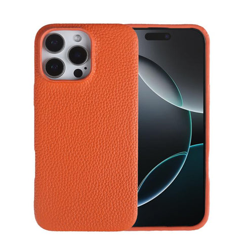 Litchi Texture Genuine Leather MagSafe Back Phone Case, For iPhone 14 Pro Max, For iPhone 13 Pro Max, For iPhone 13 Pro, For iPhone 12 Pro Max, For iPhone 12 Pro