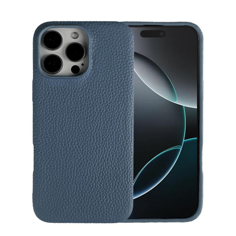 Litchi Texture Genuine Leather MagSafe Back Phone Case, For iPhone 16 Pro Max, For iPhone 16 Pro, For iPhone 15 Pro Max, For iPhone 15 Pro, For iPhone 14 Pro
