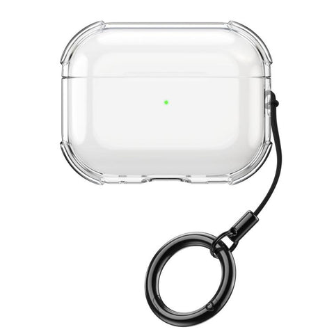 Simple Transparent Soft Shell TPU Earphone Protective Cover  with Ring Rope, For AirPods 5 / 4, For AirPods Pro 3, For AirPods Pro 2, For AirPods 3, For AirPods Pro, For AirPods 2 / 1