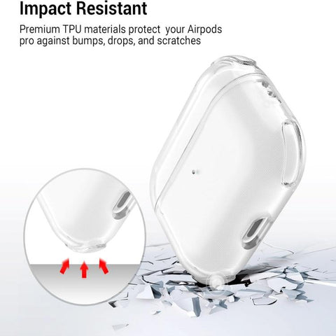 Simple Transparent Soft Shell TPU Earphone Protective Cover  with Ring Rope, For AirPods 5 / 4, For AirPods Pro 3, For AirPods Pro 2, For AirPods 3, For AirPods Pro, For AirPods 2 / 1