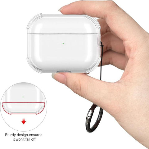 Simple Transparent Soft Shell TPU Earphone Protective Cover  with Ring Rope, For AirPods 5 / 4, For AirPods Pro 3, For AirPods Pro 2, For AirPods 3, For AirPods Pro, For AirPods 2 / 1