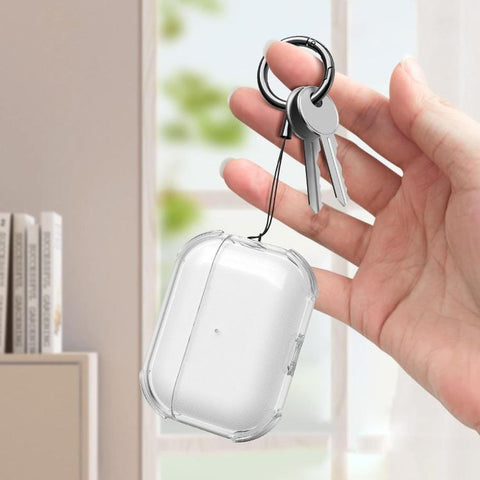 Simple Transparent Soft Shell TPU Earphone Protective Cover  with Ring Rope, For AirPods 5 / 4, For AirPods Pro 3, For AirPods Pro 2, For AirPods 3, For AirPods Pro, For AirPods 2 / 1