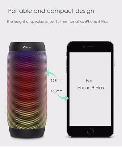 BQ615 PRO Colorful LED Wireless HiFi Stereo Speaker, Combines Bluetooth + TF card player + FM radio + AUX + NFC, BQ615 PRO