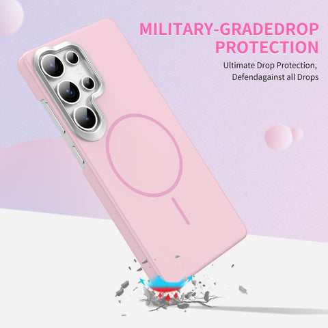 Gold Armor PC Thin Circle MagSafe Shockproof Phone Case, For Samsung Galaxy S25+ 5G, For Samsung Galaxy S25 Ultra 5G, For Samsung Galaxy A16 5G, For Samsung Galaxy A06 4G, For Samsung Galaxy S24 FE 5G