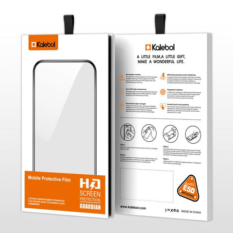 Kalebol High-Aluminum Screen-Printed Full-Coverage Anti-Fingerprint Black-Bordered HD Tempered Glass Film, For iPhone Duo Outer Screen, For iPhone 18, For iPhone 18 Pro, For iPhone 18 Pro Max, For iPhone 17 Pro Max, For iPhone 17 Pro, For iPhone 17    ...