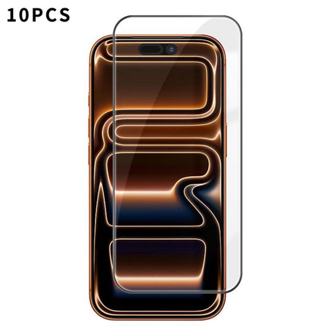 10pcs Kalebol High-Aluminum Screen-Printed Full-Coverage Anti-Fingerprint Black-Bordered HD Tempered Glass Film, For iPhone Duo Outer Screen, For iPhone 18, For iPhone 18 Pro, For iPhone 18 Pro Max, For iPhone 17 Pro Max, For iPhone 17 Pro, For iPhone ...