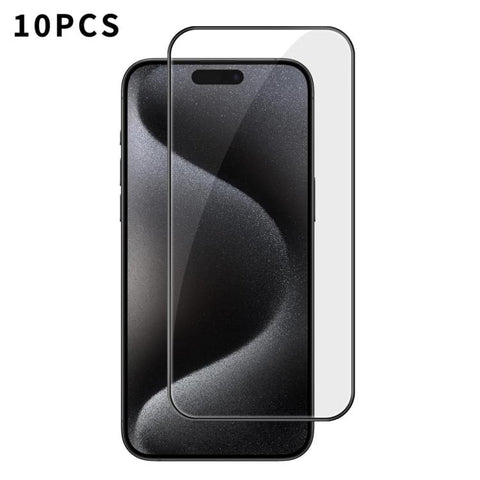 10pcs Kalebol High-Aluminum Screen-Printed Full-Coverage Anti-Fingerprint Black-Bordered HD Tempered Glass Film, For iPhone Duo Outer Screen, For iPhone 18, For iPhone 18 Pro, For iPhone 18 Pro Max, For iPhone 17 Pro Max, For iPhone 17 Pro, For iPhone ...