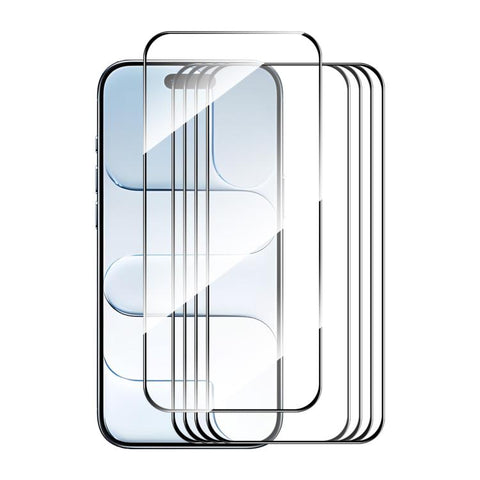 5 PCS/Pack ENKAY Thickened Glue No White Edge High Aluminum-silicon Tempered Glass Film, For iPhone Duo Outer Screen, For iPhone 18 Pro, For iPhone 18 Pro Max, For iPhone 17 Pro Max, For iPhone 17 Pro, For iPhone 17, For iPhone Air