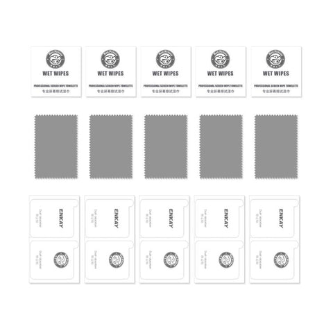 5 PCS/Pack ENKAY Thickened Glue No White Edge High Aluminum-silicon Tempered Glass Film, For iPhone Duo Outer Screen, For iPhone 18 Pro, For iPhone 18 Pro Max, For iPhone 17 Pro Max, For iPhone 17 Pro, For iPhone 17, For iPhone Air