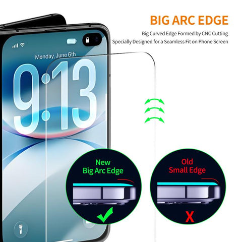 2 PCS/Pack ENKAY Thickened Glue No White Edge 9H Big Arc Edge High Aluminum-silicon Tempered Glass Film, For iPhone Duo Outer Screen, For iPhone 18 Pro, For iPhone 18 Pro Max, For iPhone 17 Pro Max, For iPhone 17 Pro, For iPhone 17, For iPhone Air