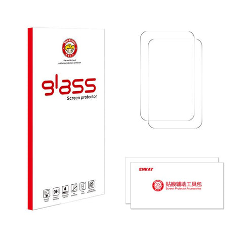2 PCS/Pack ENKAY Thickened Glue No White Edge 9H Big Arc Edge High Aluminum-silicon Tempered Glass Film, For iPhone Duo Outer Screen, For iPhone 18 Pro, For iPhone 18 Pro Max, For iPhone 17 Pro Max, For iPhone 17 Pro, For iPhone 17, For iPhone Air