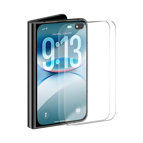2 PCS/Pack ENKAY Thickened Glue No White Edge 9H Big Arc Edge High Aluminum-silicon Tempered Glass Film, For iPhone Duo Outer Screen, For iPhone 18 Pro, For iPhone 18 Pro Max, For iPhone 17 Pro Max, For iPhone 17 Pro, For iPhone 17, For iPhone Air