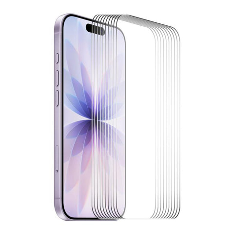 10 PCS/Pack ENKAY Thickened Glue No White Edge 9H Big Arc Edge High Aluminum-silicon Tempered Glass Film, For iPhone Duo Outer Screen, For iPhone 18 Pro, For iPhone 18 Pro Max, For iPhone 17 Pro Max, For iPhone 17 Pro, For iPhone 17, For iPhone Air