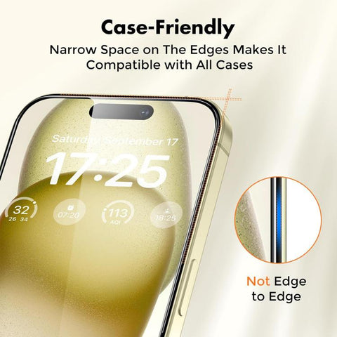 Kalebol 10pcs High-Aluminum Semi-Screen Anti-Fingerprint HD Tempered Glass Film, For iPhone Duo Outer Screen, For iPhone 18, For iPhone 18 Pro, For iPhone 18 Pro Max, For iPhone 17 Pro Max, For iPhone 17 Pro, For iPhone 17, For iPhone Air              ...