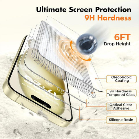 Kalebol 10pcs High-Aluminum Semi-Screen Anti-Fingerprint HD Tempered Glass Film, For iPhone Duo Outer Screen, For iPhone 18, For iPhone 18 Pro, For iPhone 18 Pro Max, For iPhone 17 Pro Max, For iPhone 17 Pro, For iPhone 17, For iPhone Air              ...