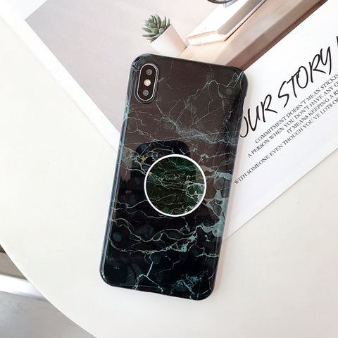 Glossy Marble Folding Bracket Anti-drop TPU Case for iPhone X / XS, Z30, Z6, Z7, Z23, Z16, Z4, Z31, Z29, Z1, Z26, Z9, Z3, Z2, Z27, Z32, Z11, Z12, Z10, Z28, Z20, Z25, Z15, Z22, Z14, Z8, Z19, Z17, Z18, Z5, Z24, Z21, Z13