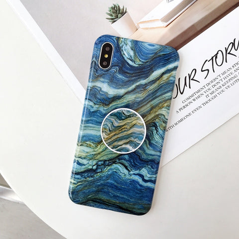 Glossy Marble Folding Bracket Anti-drop TPU Case for iPhone X / XS, Z30, Z6, Z7, Z23, Z16, Z4, Z31, Z29, Z1, Z26, Z9, Z3, Z2, Z27, Z32, Z11, Z12, Z10, Z28, Z20, Z25, Z15, Z22, Z14, Z8, Z19, Z17, Z18, Z5, Z24, Z21, Z13