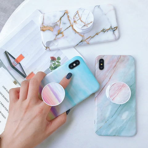 Glossy Marble Folding Bracket Anti-drop TPU Case for iPhone X / XS, Z30, Z6, Z7, Z23, Z16, Z4, Z31, Z29, Z1, Z26, Z9, Z3, Z2, Z27, Z32, Z11, Z12, Z10, Z28, Z20, Z25, Z15, Z22, Z14, Z8, Z19, Z17, Z18, Z5, Z24, Z21, Z13