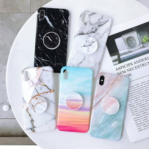 Glossy Marble Folding Bracket Anti-drop TPU Case for iPhone X / XS, Z30, Z6, Z7, Z23, Z16, Z4, Z31, Z29, Z1, Z26, Z9, Z3, Z2, Z27, Z32, Z11, Z12, Z10, Z28, Z20, Z25, Z15, Z22, Z14, Z8, Z19, Z17, Z18, Z5, Z24, Z21, Z13