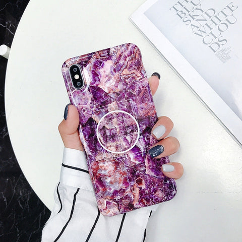 Glossy Marble Folding Bracket Anti-drop TPU Case for iPhone X / XS, Z30, Z6, Z7, Z23, Z16, Z4, Z31, Z29, Z1, Z26, Z9, Z3, Z2, Z27, Z32, Z11, Z12, Z10, Z28, Z20, Z25, Z15, Z22, Z14, Z8, Z19, Z17, Z18, Z5, Z24, Z21, Z13