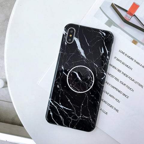 Glossy Marble Folding Bracket Anti-drop TPU Case for iPhone XR, Z30, Z6, Z7, Z23, Z16, Z4, Z31, Z29, Z1, Z26, Z9, Z3, Z2, Z27, Z32, Z11, Z12, Z10, Z28, Z20, Z25, Z15, Z22, Z14, Z8, Z19, Z17, Z18, Z5, Z24, Z21, Z13