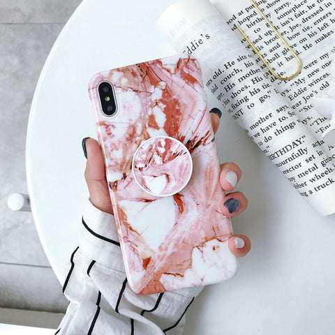 Glossy Marble Folding Bracket Anti-drop TPU Case for iPhone XR, Z30, Z6, Z7, Z23, Z16, Z4, Z31, Z29, Z1, Z26, Z9, Z3, Z2, Z27, Z32, Z11, Z12, Z10, Z28, Z20, Z25, Z15, Z22, Z14, Z8, Z19, Z17, Z18, Z5, Z24, Z21, Z13